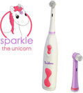 Electronic Toothbrush Replacement Brush Heads 2 Pack (Sparkle the Unicorn)