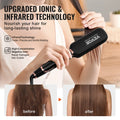 SKYSHALO Titanium Hair Straightener, 2-Inch - Features Infrared, Negative Ions, Dual Voltage (110V/240V), LCD Screen & 11 Temperature Settings, Ideal for Salon, Home & Travel
