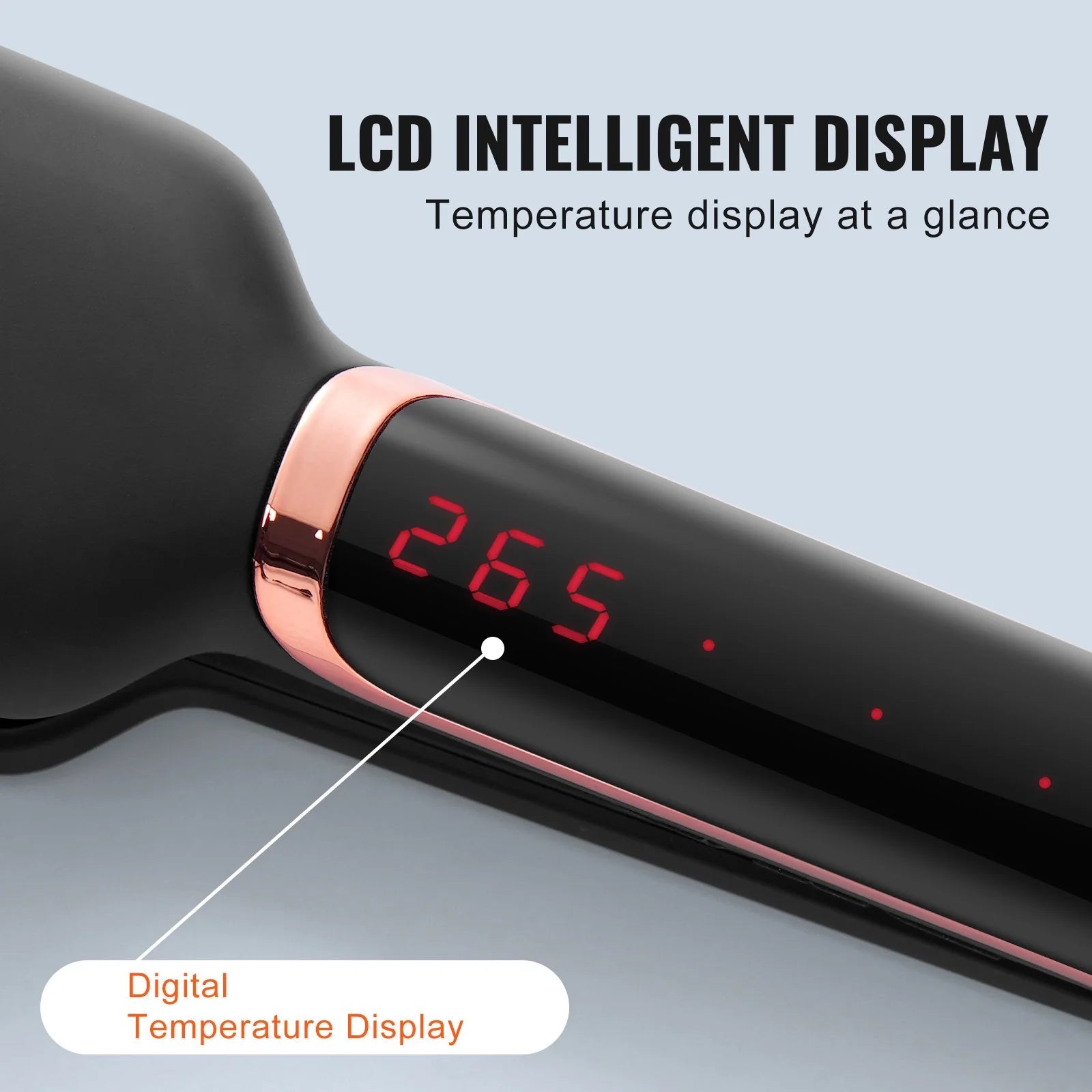 SKYSHALO Titanium Hair Straightener, 2-Inch - Features Infrared, Negative Ions, Dual Voltage (110V/240V), LCD Screen & 11 Temperature Settings, Ideal for Salon, Home & Travel
